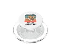 Vintage Lindo Shiba Inu Amante Fines de Semana Son para Jiu Jitsu PopSockets PopGrip para MagSafe