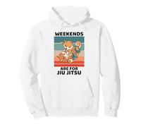 Vintage Lindo Shiba Inu Amante Fines de Semana Son para Jiu Jitsu Sudadera con Capucha