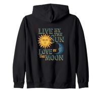 Vintage Live by The Sun Love by The Moon Sudadera con Capucha