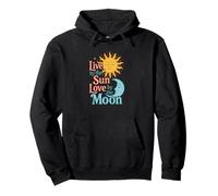 Vintage Live by The Sun Love by The Moon Sudadera con Capucha