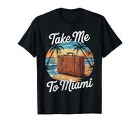 Vintage Llévame a Miami Beach Vacaciones Viajes Florida Camiseta