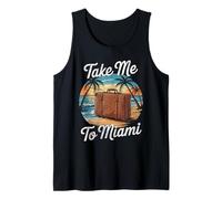 Vintage Llévame a Miami Beach Vacaciones Viajes Florida Camiseta sin Mangas