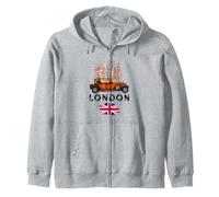 Vintage London Car Shirts, London Sort Sleeve Graphic Outfit Sudadera con Capucha