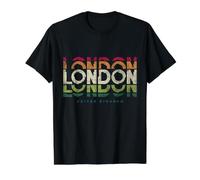 Vintage London Fashion tee Shirts, I Love London, London Camiseta gráfica económica, Hombre, Negro, S