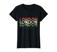 Vintage London Fashion tee Shirts, I Love London, London Camiseta gráfica económica, Mujer, Negro, M