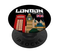 Vintage London T Shirt, London Graphic Tees - London Apparel PopSockets PopGrip Adhesivo