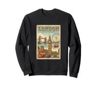 Vintage Londres Inglaterra Travel Souvenir Landmark Turista Regalo Sudadera