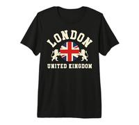 Vintage Londres Reino Unido Reino Unido Union Jack Inglaterra Souvenir Camiseta Premium