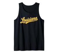 Vintage Louisiana Script Retro Swoosh Design Camiseta sin Mangas