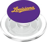 Vintage Louisiana Script Retro Swoosh Design PopSockets PopGrip para MagSafe