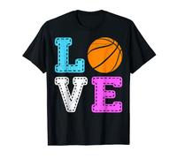 Vintage Love Basketball Team Fan Basketball Lover Mujeres Camiseta