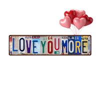 Vintage Love You More Wall Decor Street Signs, Love You More Sign Vintage Metal Tin Signs, 16 X 4 Inches for Above Door Bedroom Living Room Homes Bar Coffee (1PC)