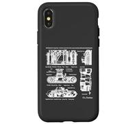 Vintage Low Aperture f1.9 Film Camera Diagram Photography Carcasa para iPhone X/XS