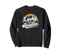 Vintage Lucky to Be a Realtor Día de San Patricio Día del Padre Sudadera