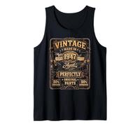 Vintage Made In 1947 Western Train Born in 1947 Birthday Camiseta sin Mangas
