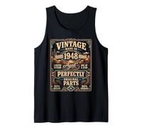 Vintage Made In 1948 Western Birthday Born in 1948 Birthday Camiseta sin Mangas