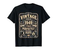 Vintage Made In 1949 Nautical Sailing Boat 77th Birthday Men Camiseta