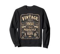 Vintage Made In 1951 Nautical Sailing Boat 75th Birthday Men Sudadera