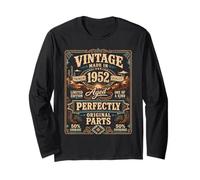 Vintage Made In 1952 Western Birthday Born in 1952 Birthday Manga Larga