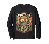 Vintage Made In 1954 Tropical Beach Born in 1954 Birthday Manga Larga