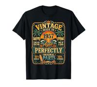 Vintage Made In 1957 Tropical Beach Born in 1957 Birthday Camiseta