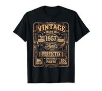 Vintage Made In 1957 Western Train Born in 1957 Birthday Camiseta