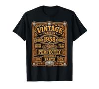 Vintage Made In 1958 Western Birthday Born in 1958 Birthday Camiseta