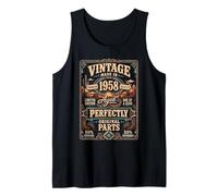 Vintage Made In 1958 Western Birthday Born in 1958 Birthday Camiseta sin Mangas