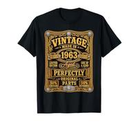 Vintage Made In 1963 Western Birthday Born in 1963 Birthday Camiseta