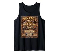 Vintage Made In 1965 Western Train Born in 1965 Birthday Camiseta sin Mangas