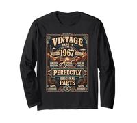 Vintage Made In 1967 Western Birthday Born in 1967 Birthday Manga Larga