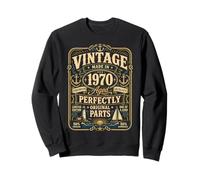 Vintage Made In 1970 Nautical Sailing Boat 56th Birthday Men Sudadera