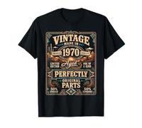 Vintage Made In 1970 Western Birthday Born in 1970 Birthday Camiseta