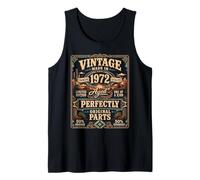 Vintage Made In 1972 Western Birthday Born in 1972 Birthday Camiseta sin Mangas