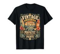 Vintage Made In 1973 Tropical Beach Born in 1973 Birthday Camiseta