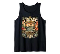 Vintage Made In 1974 Tropical Beach Born in 1974 Birthday Camiseta sin Mangas