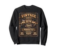 Vintage Made In 1974 Western Train Born in 1974 Birthday Sudadera