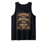 Vintage Made In 1976 Western Train Born in 1976 Birthday Camiseta sin Mangas