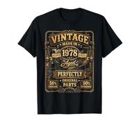 Vintage Made In 1978 Western Train Born in 1978 Birthday Camiseta