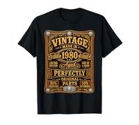 Vintage Made In 1980 Western Birthday Born in 1980 Birthday Camiseta