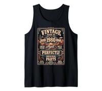 Vintage Made In 1980 Western Birthday Born in 1980 Birthday Camiseta sin Mangas