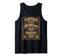 Vintage Made In 1982 Western Train Born in 1982 Birthday Camiseta sin Mangas
