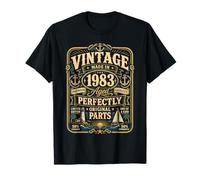 Vintage Made In 1983 Nautical Sailing Boat 43rd Birthday Men Camiseta