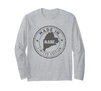 Vintage Made In Maine State Edición Limitada Orgullo de Estados Unidos Manga Larga
