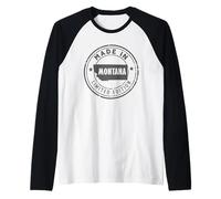 Vintage Made In Montana State Edición Limitada Orgullo de EE. UU Camiseta Manga Raglan