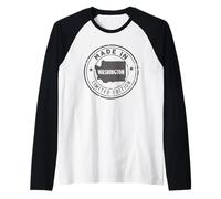 Vintage Made In Washington State Edición Limitada Orgullo de Estados Unidos Camiseta Manga Raglan