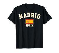 Vintage Madrid España Bandera España Recuerdo Retro Camiseta