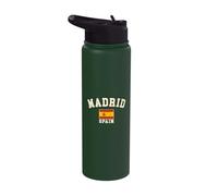 Vintage Madrid España Bandera España Recuerdo Retro Stainless Steel Insulated Water Bottle