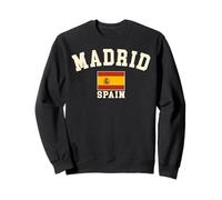 Vintage Madrid España Bandera España Recuerdo Retro Sudadera