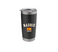 Vintage Madrid España Bandera España Recuerdo Retro Vaso térmico de acero inoxidable de doble pared